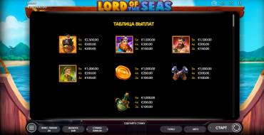 Lord Of The Seas: Tabla de pagos