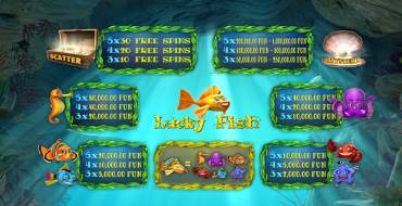 Lucky Fish: Tabla de pagos