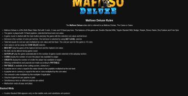 Mafioso Deluxe: Reglas