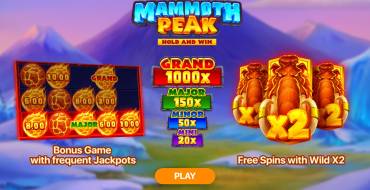 Mammoth Peak: Hold and Win: Características únicas