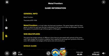 Metal Frontiers: Reglas