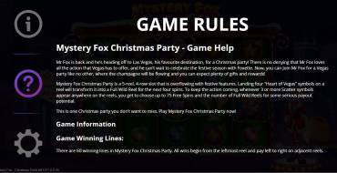 Mystery Fox Christmas Party: Reglas