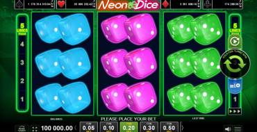 Neon Dice: Máquina tragaperras