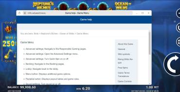 Neptune's Riches: Ocean of Wilds: Reglas