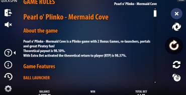 Pearl o’ Plinko – Mermaid Cove: Reglas