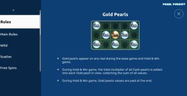 Pearl Pursuit Hold & Win: Tabla de pagos