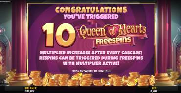 Queen of Wonderland Megaways: Giros gratis