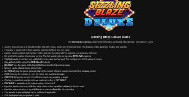 Sizzling Blaze Deluxe: Reglas