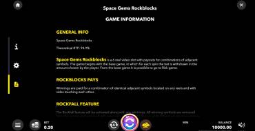 Space Gems. Rockblocks: Reglas