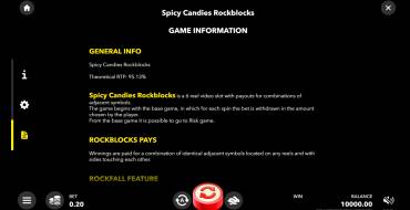 Spicy Candies. Rockblocks: Reglas