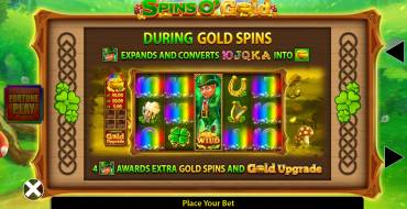 Spins O' Gold Fortune Play: Tiradas gratuitas y/o re-giros