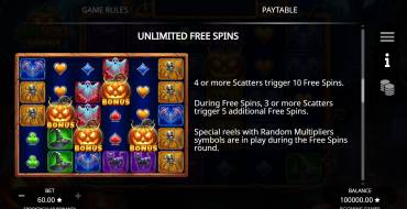 Spooktacular Bonanza: Tiradas gratuitas y/o re-giros