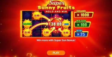 Frutas Super Sunny: Hold and Win