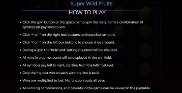 Super Wild Fruits: Reglas