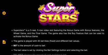 Superstars: Reglas