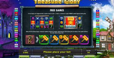 Treasure and Glory: Tiradas gratuitas