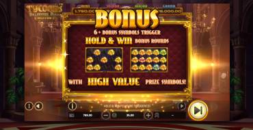 Tycoons: Billionaire Bucks Hold&Win: Tiradas gratuitas y/o re-giros