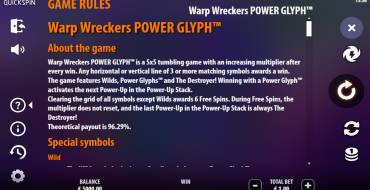 Warp Wreckers Power Glyph: Reglas