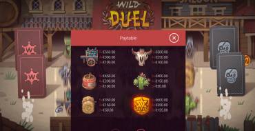 Wild Duel: Tabla de pagos