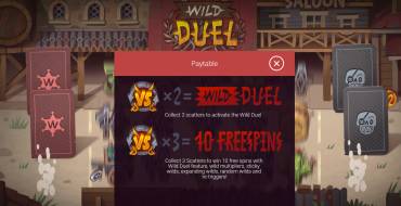 Wild Duel: Tabla de pagos