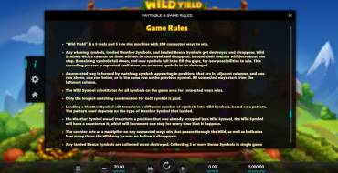 Wild Yield: Reglas