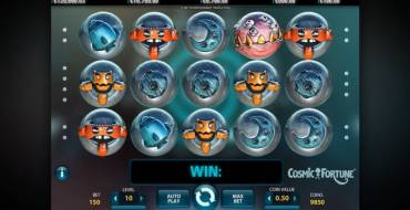 Cosmic Fortune Jackpot: Interfaz Cosmic Fortune