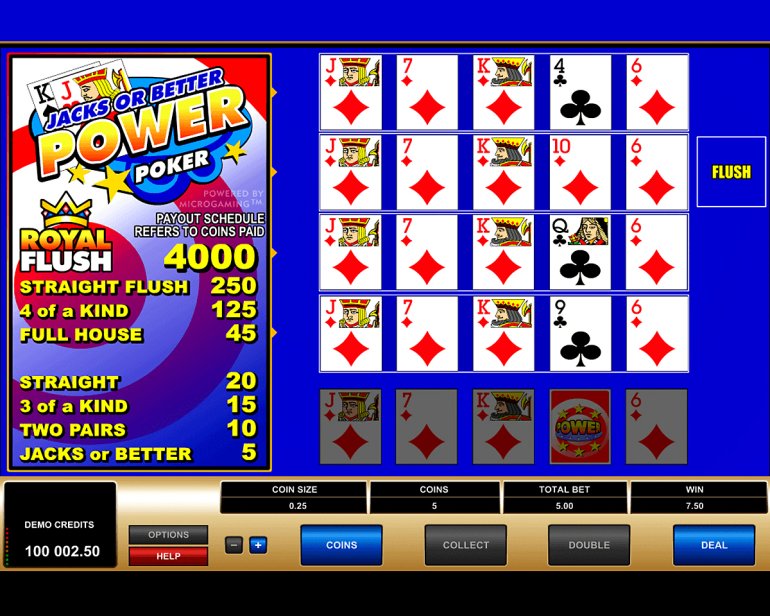 Video Poker Jotas o mejor