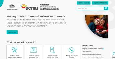 Australian Communications and Media Authority: Sitio web oficial de la ACMA