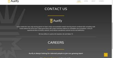 Aurify: Sitio web de la empresa