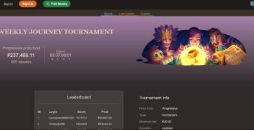 The "Weekly Journey" slot tournament: El torneo Weeklong Journey en Joy